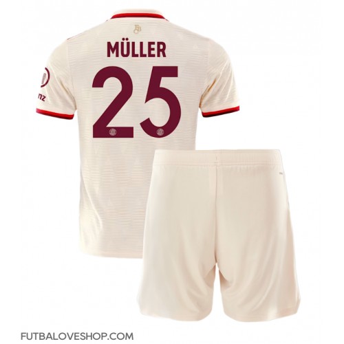 Dres Bayern Munich Thomas Muller #25 Tretina pre deti 2024-25 Krátky Rukáv (+ trenírky)